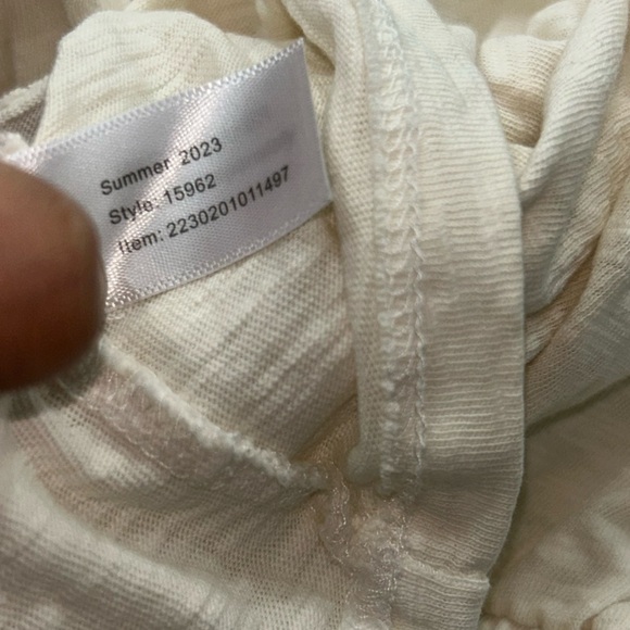 NEW Marine Layer Dylan Smocked Off White Cream Tank - Picture 5 of 5